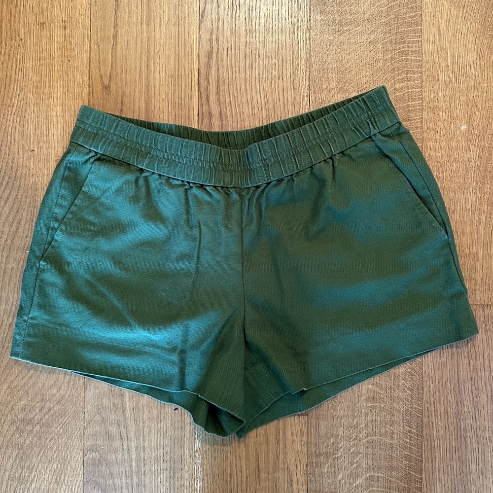J Crew Green Cotton Shorts